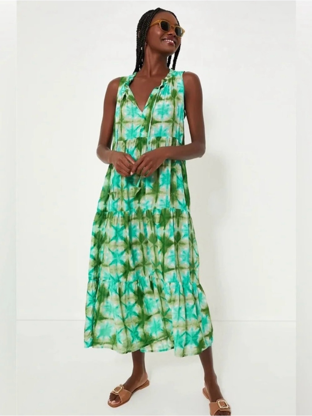 NWT Tuckernuck Seafoam Medallion Salty Paloma Caftan Midi Dress Size XL